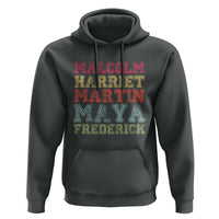 Black History Month Hoodie Malcolm Harriet Martin Maya Frederick Civil Right Leaders - Wonder Print Shop