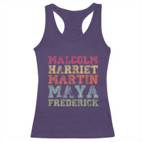 Black History Month Racerback Tank Top Malcolm Harriet Martin Maya Frederick Civil Right Leaders - Wonder Print Shop