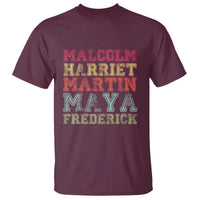 Black History Month T Shirt Malcolm Harriet Martin Maya Frederick Civil Right Leaders - Wonder Print Shop