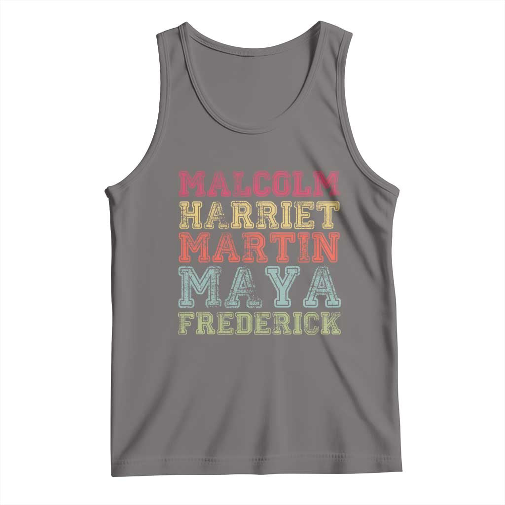 Black History Month Tank Top Malcolm Harriet Martin Maya Frederick Civil Right Leaders - Wonder Print Shop