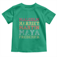 Black History Month Toddler T Shirt Malcolm Harriet Martin Maya Frederick Civil Right Leaders - Wonder Print Shop