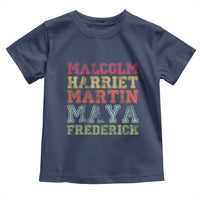 Black History Month Toddler T Shirt Malcolm Harriet Martin Maya Frederick Civil Right Leaders - Wonder Print Shop