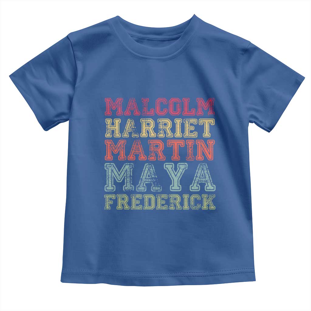 Black History Month Toddler T Shirt Malcolm Harriet Martin Maya Frederick Civil Right Leaders - Wonder Print Shop