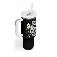 Malcolm X Inspirational Tumbler With Handle If You Dont Stand For Something You Will Fall For Anything - Wonder Print Shop