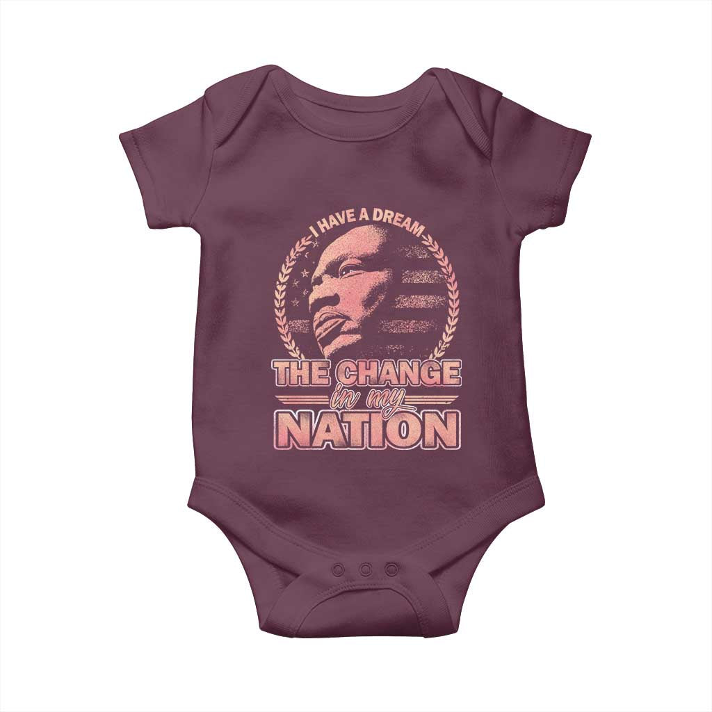 Martin Luther King Baby Onesie Retro Black History Month Civil Rights - Wonder Print Shop