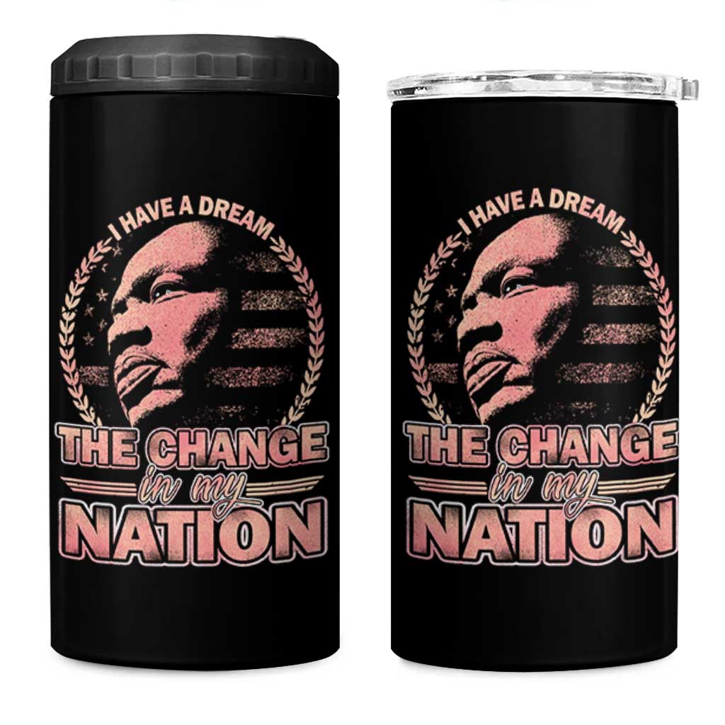 Martin Luther King 4 in 1 Can Cooler Tumbler Retro Black History Month Civil Rights - Wonder Print Shop