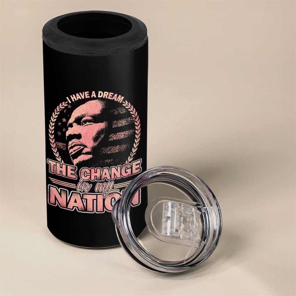 Martin Luther King 4 in 1 Can Cooler Tumbler Retro Black History Month Civil Rights - Wonder Print Shop