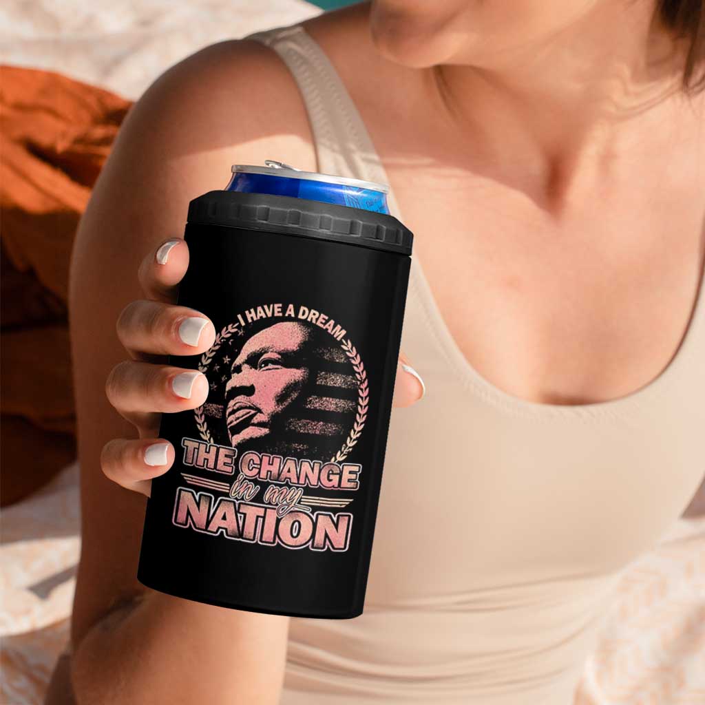 Martin Luther King 4 in 1 Can Cooler Tumbler Retro Black History Month Civil Rights - Wonder Print Shop