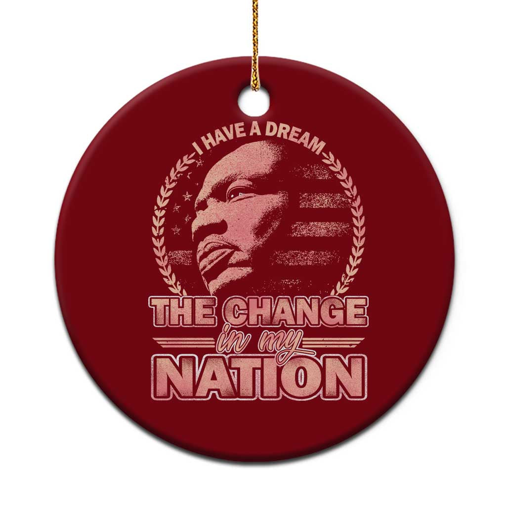 Martin Luther King Ceramic Ornament Retro Black History Month Civil Rights - Wonder Print Shop