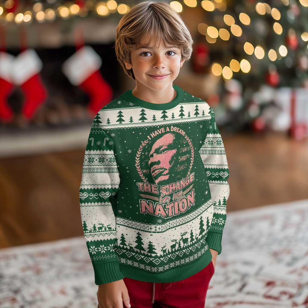 Martin Luther King Ugly Christmas Sweater Retro Black History Month Civil Rights - Wonder Print Shop
