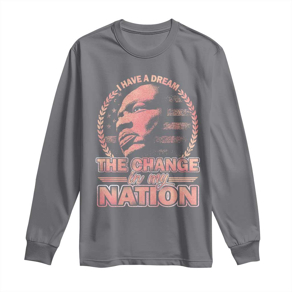 Martin Luther King Long Sleeve Shirt Retro Black History Month Civil Rights - Wonder Print Shop