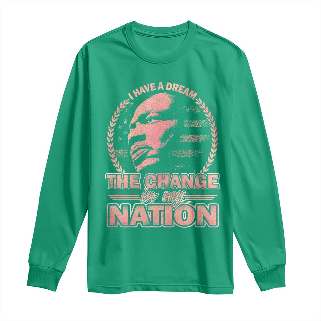 Martin Luther King Long Sleeve Shirt Retro Black History Month Civil Rights - Wonder Print Shop