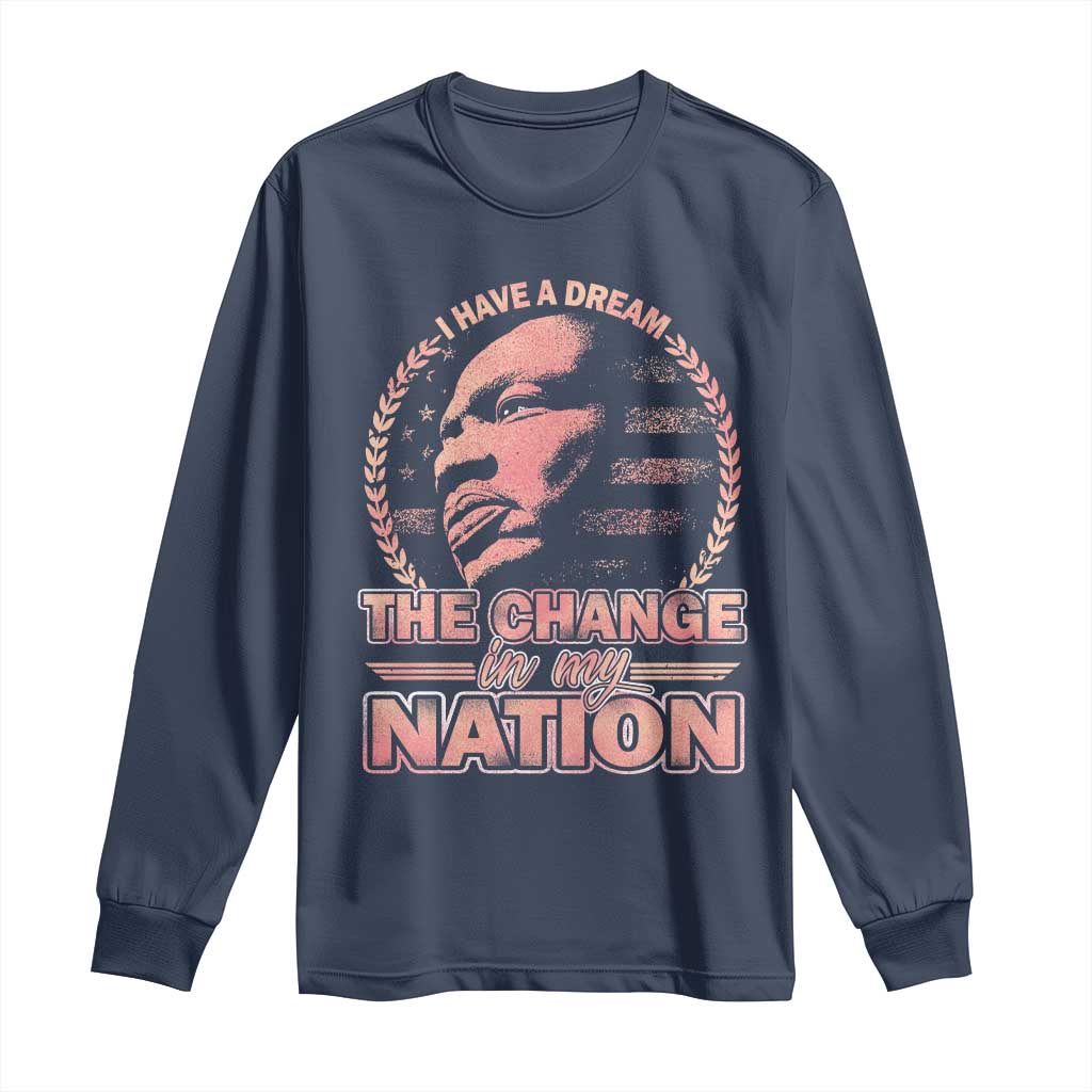 Martin Luther King Long Sleeve Shirt Retro Black History Month Civil Rights - Wonder Print Shop