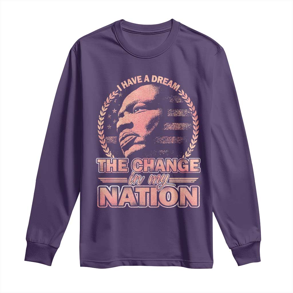Martin Luther King Long Sleeve Shirt Retro Black History Month Civil Rights - Wonder Print Shop