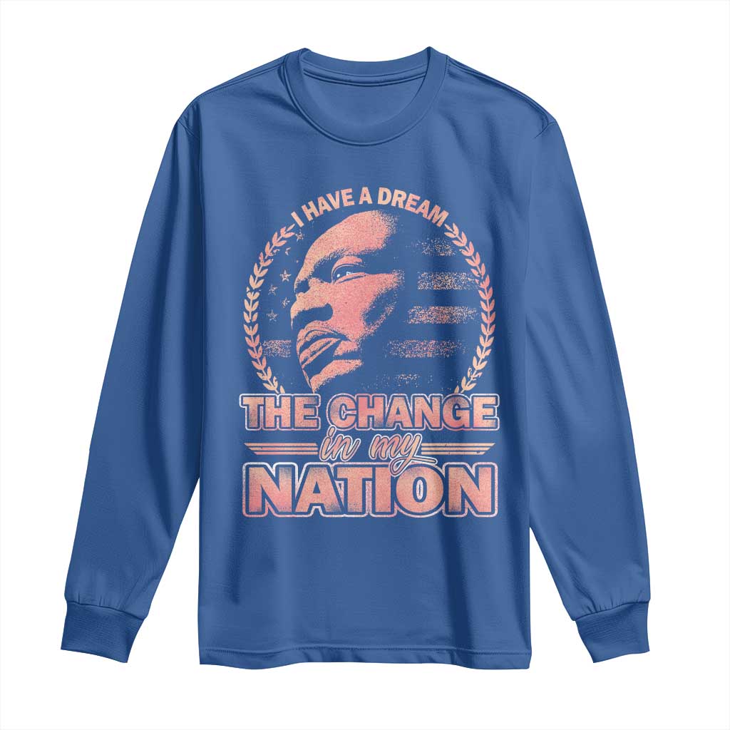 Martin Luther King Long Sleeve Shirt Retro Black History Month Civil Rights - Wonder Print Shop
