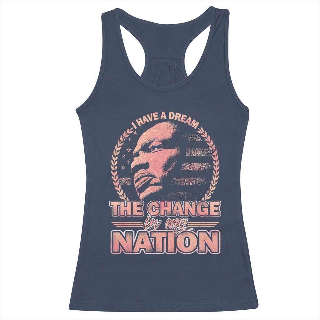 Martin Luther King Racerback Tank Top Retro Black History Month Civil Rights - Wonder Print Shop
