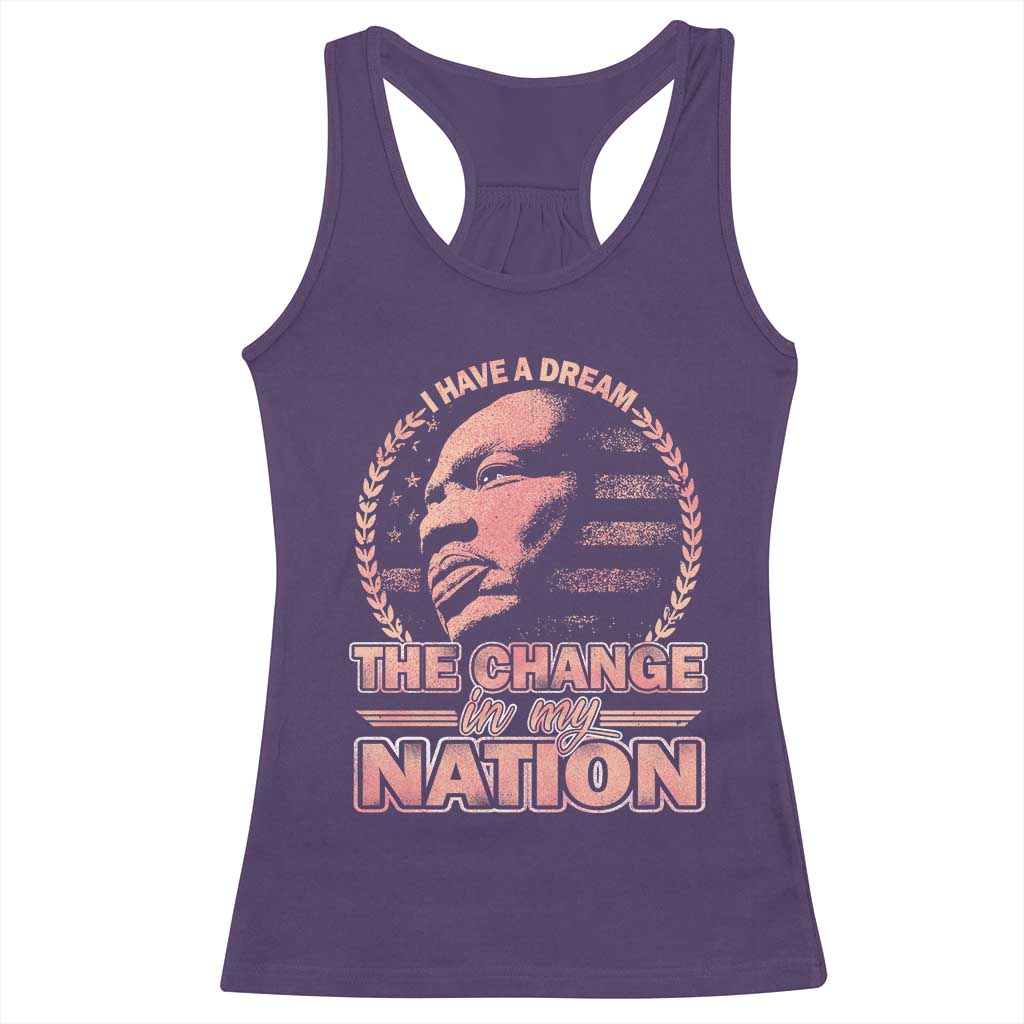 Martin Luther King Racerback Tank Top Retro Black History Month Civil Rights - Wonder Print Shop