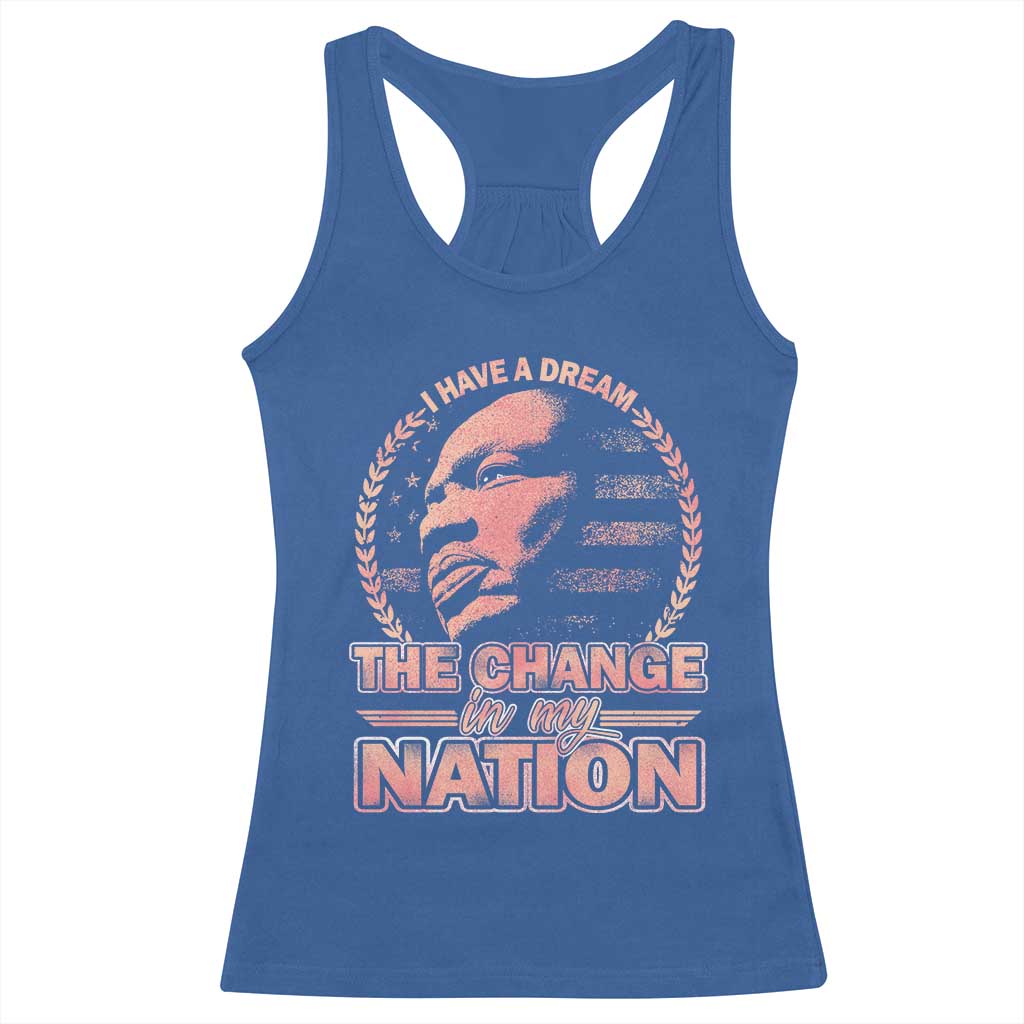 Martin Luther King Racerback Tank Top Retro Black History Month Civil Rights - Wonder Print Shop