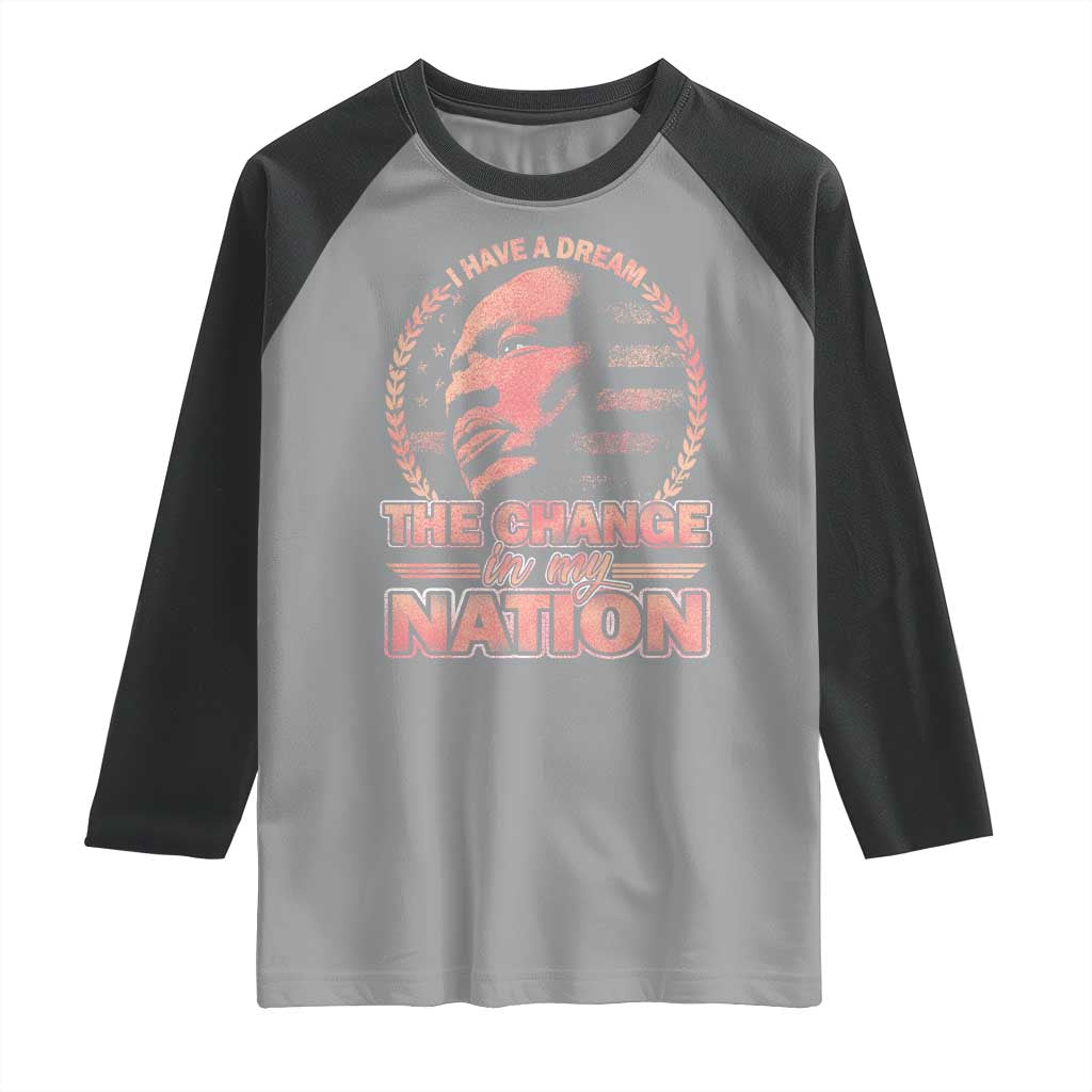 Martin Luther King Raglan Shirt Retro Black History Month Civil Rights - Wonder Print Shop