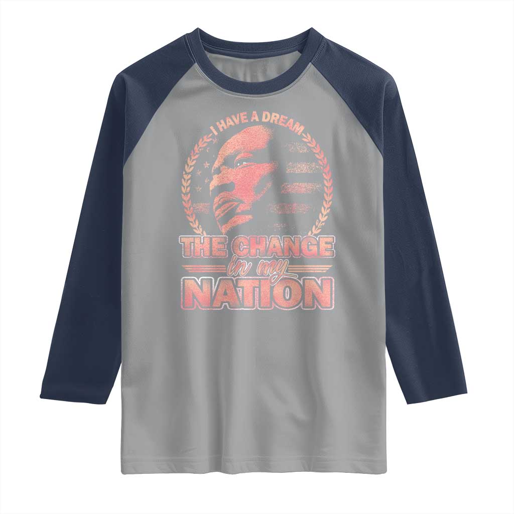 Martin Luther King Raglan Shirt Retro Black History Month Civil Rights - Wonder Print Shop