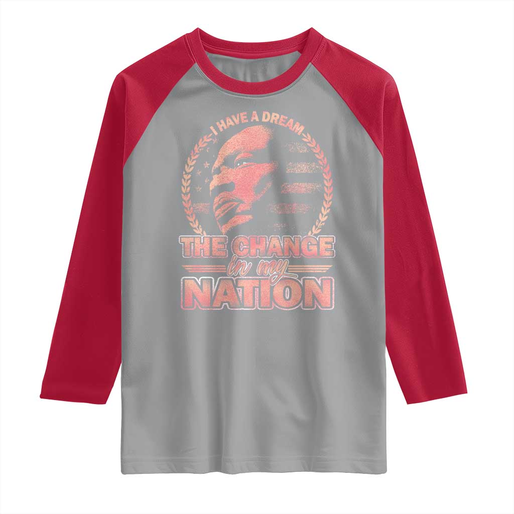 Martin Luther King Raglan Shirt Retro Black History Month Civil Rights - Wonder Print Shop