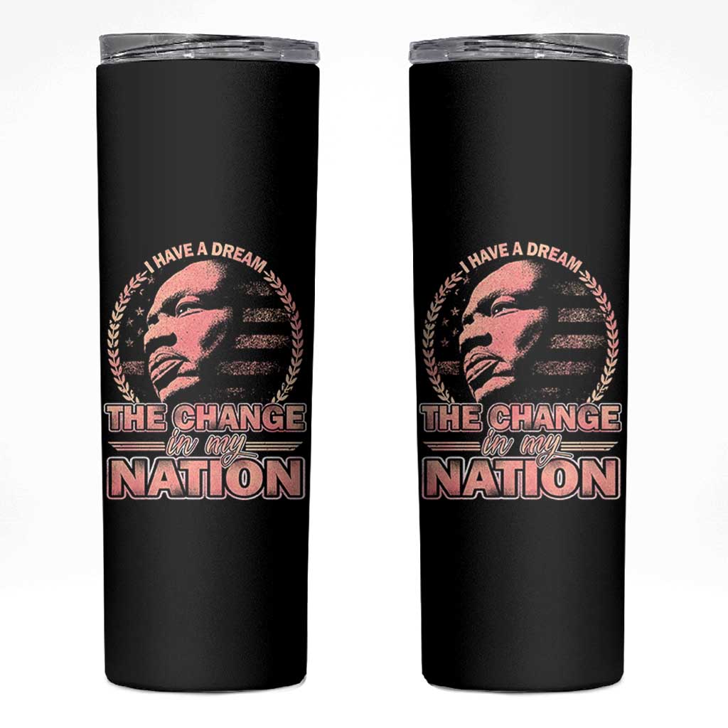 Martin Luther King Skinny Tumbler Retro Black History Month Civil Rights - Wonder Print Shop