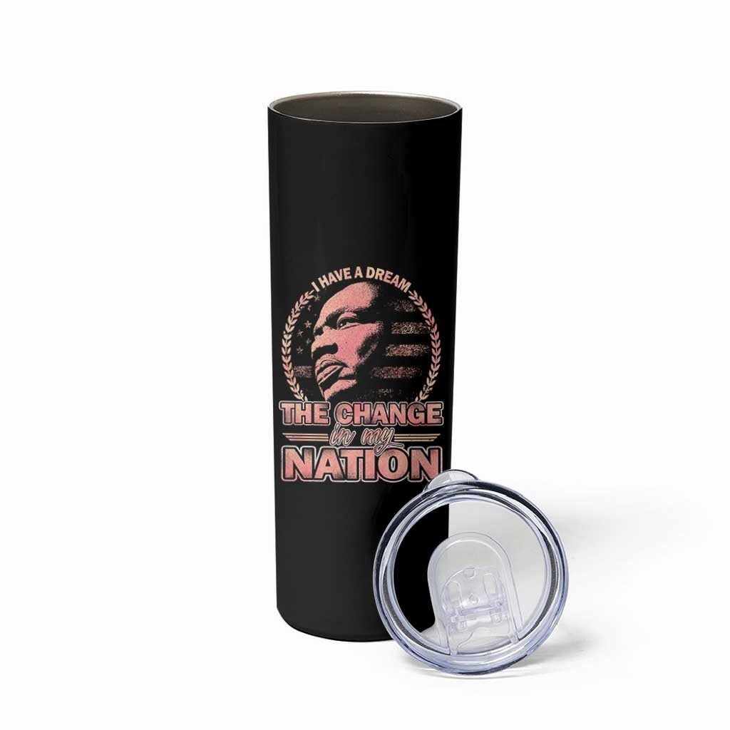 Martin Luther King Skinny Tumbler Retro Black History Month Civil Rights - Wonder Print Shop