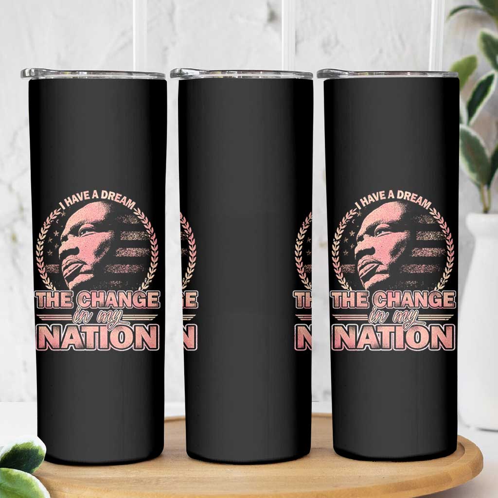 Martin Luther King Skinny Tumbler Retro Black History Month Civil Rights - Wonder Print Shop
