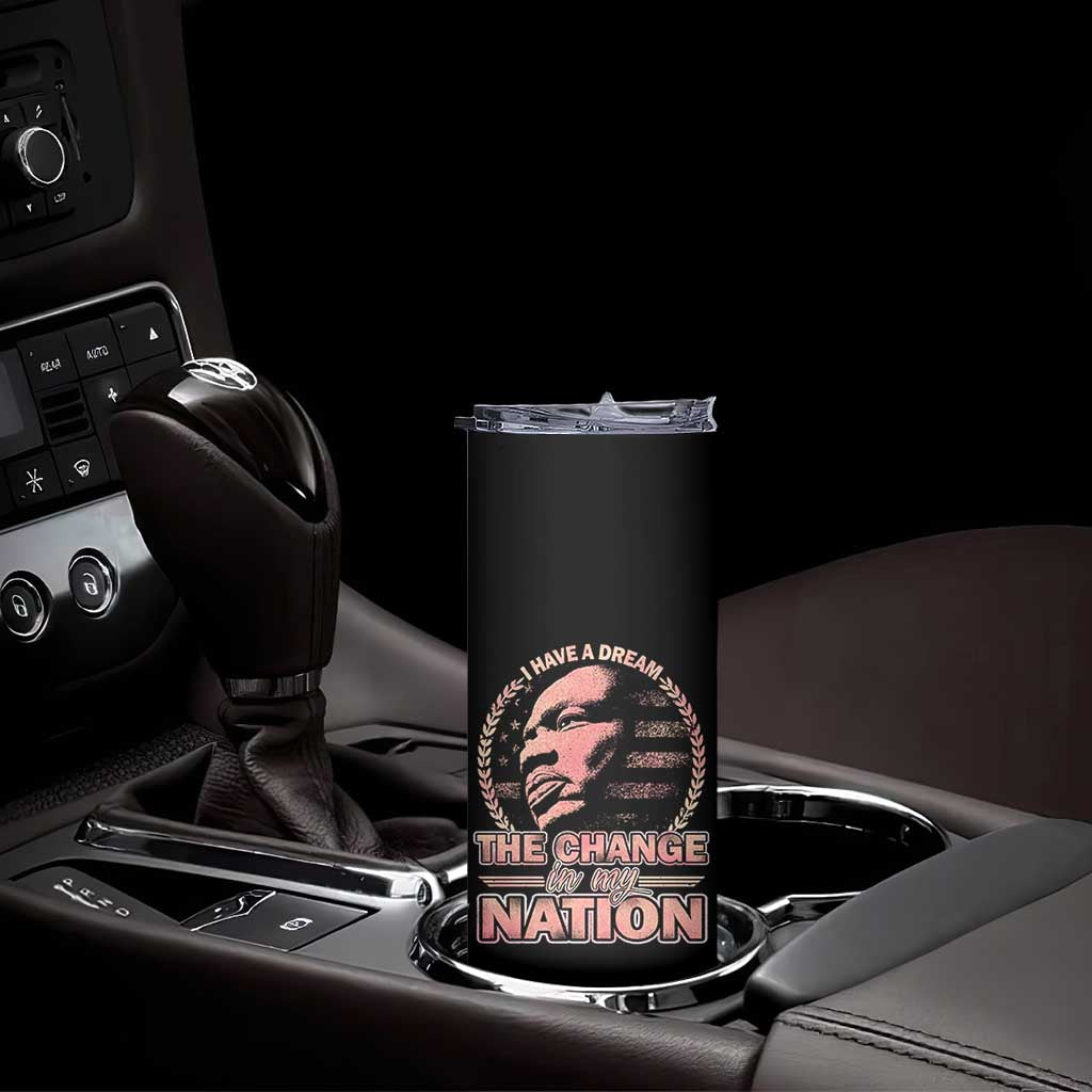 Martin Luther King Skinny Tumbler Retro Black History Month Civil Rights - Wonder Print Shop