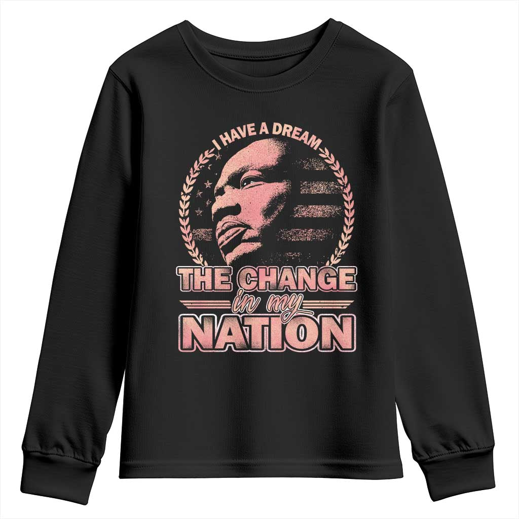 Martin Luther King Youth Sweatshirt Retro Black History Month Civil Rights - Wonder Print Shop