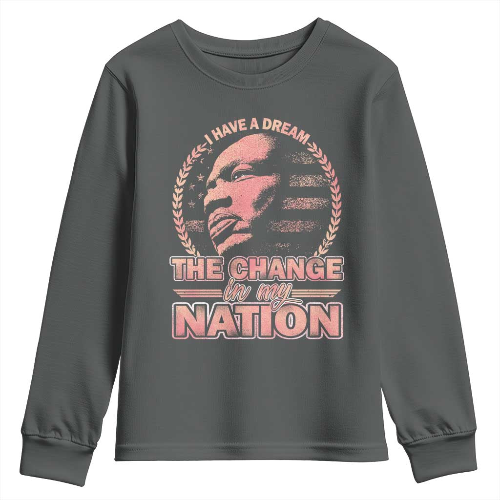 Martin Luther King Youth Sweatshirt Retro Black History Month Civil Rights - Wonder Print Shop