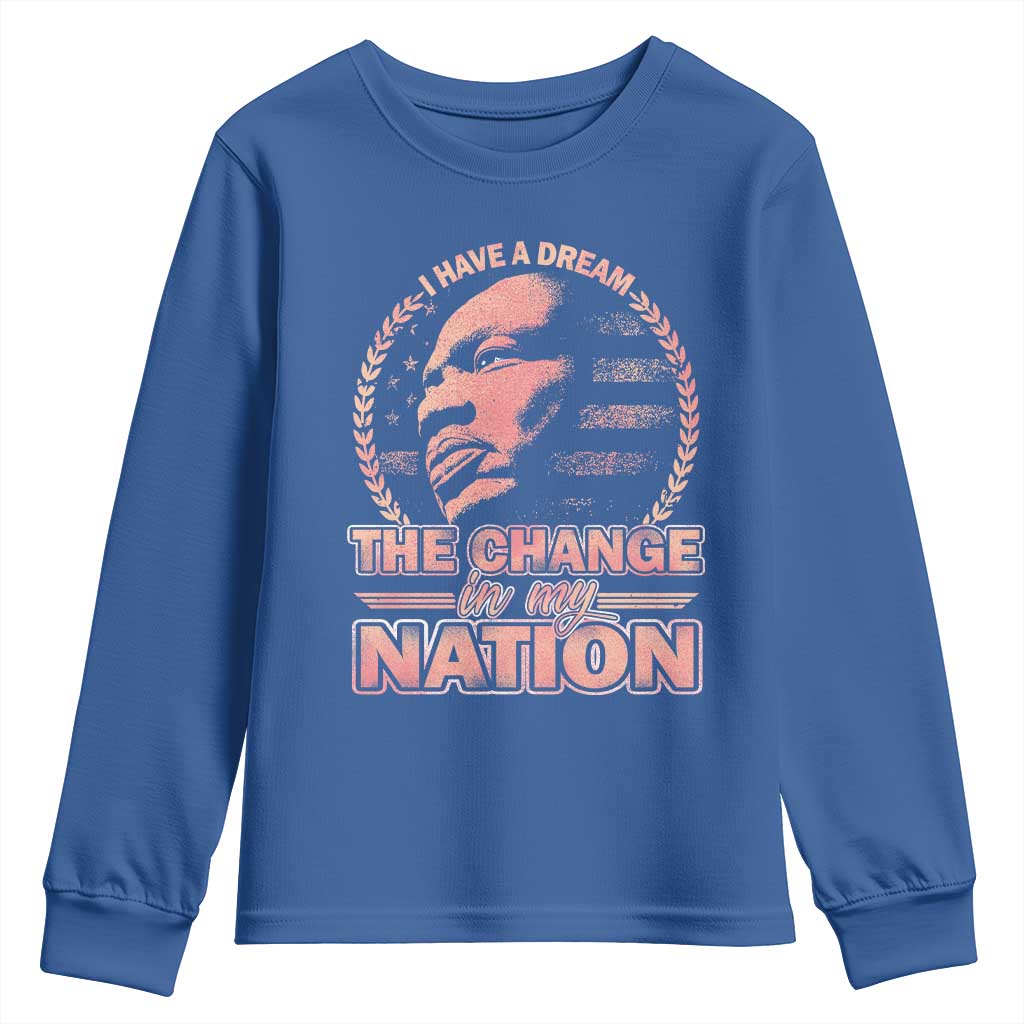 Martin Luther King Youth Sweatshirt Retro Black History Month Civil Rights - Wonder Print Shop