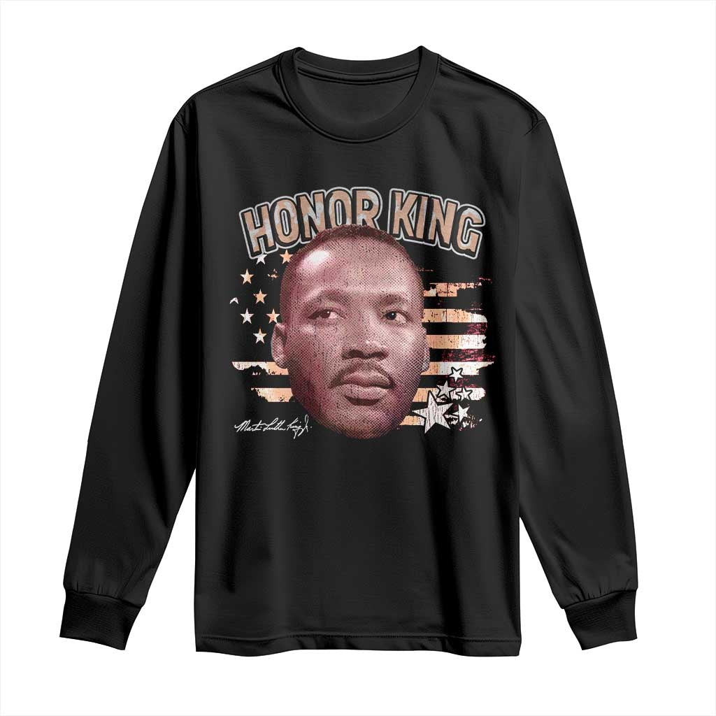 Martin Luther King Jr. Long Sleeve Shirt MLK Day Black History Month American Flag