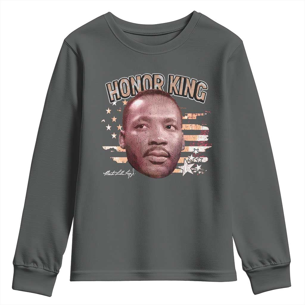 Martin Luther King Jr. Youth Sweatshirt MLK Day Black History Month American Flag