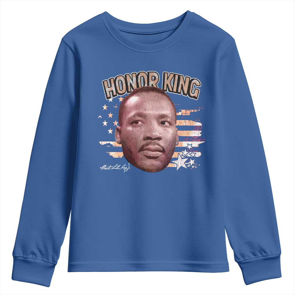 Martin Luther King Jr. Youth Sweatshirt MLK Day Black History Month American Flag