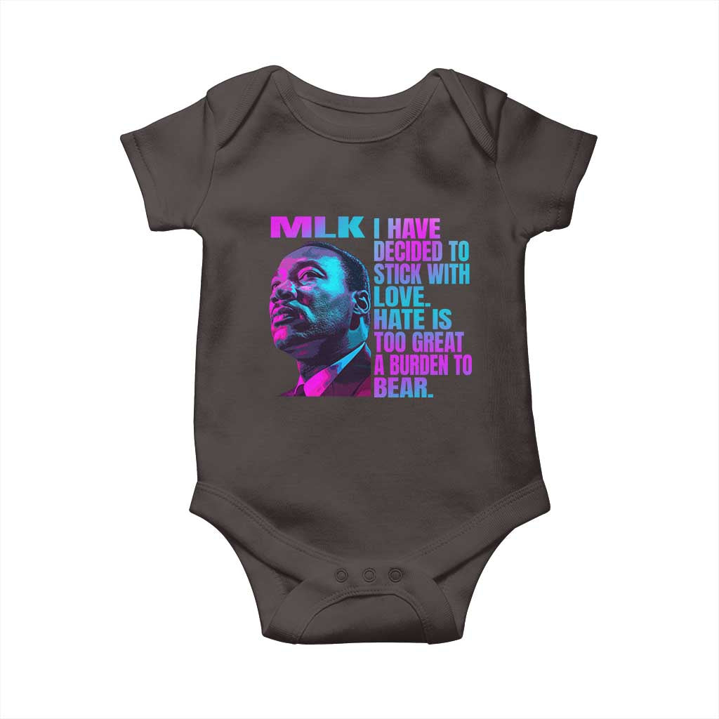 Martin Luther King Jr. Baby Onesie I Have Decided To Stick With Love MLK Day