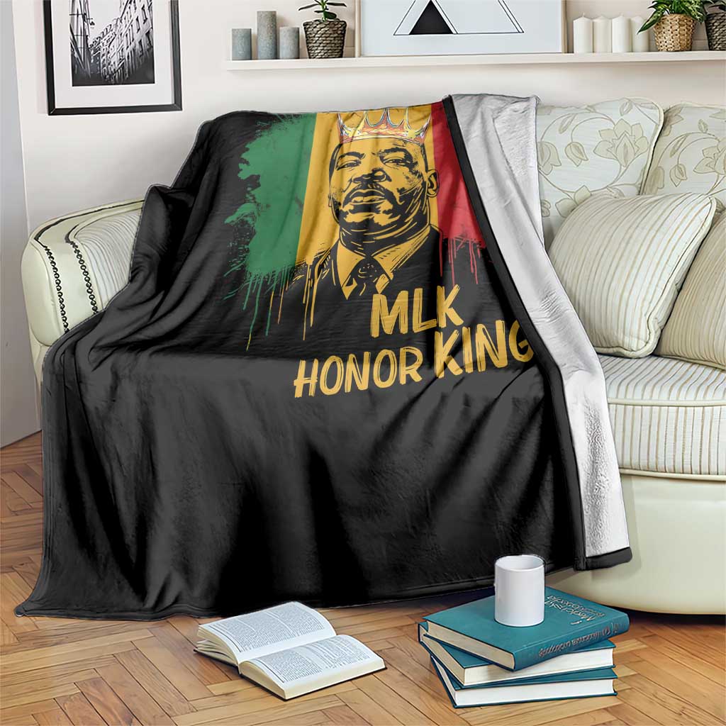 MLK Throw Blanket Honor King Civil Rights Leader Black History Month - Wonder Print Shop