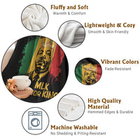 MLK Throw Blanket Honor King Civil Rights Leader Black History Month - Wonder Print Shop