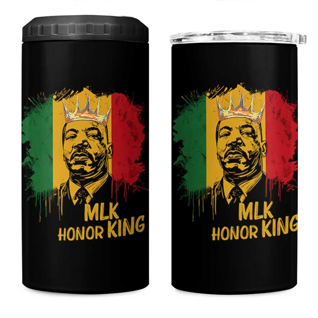 MLK 4 in 1 Can Cooler Tumbler Honor King Civil Rights Leader Black History Month - Wonder Print Shop