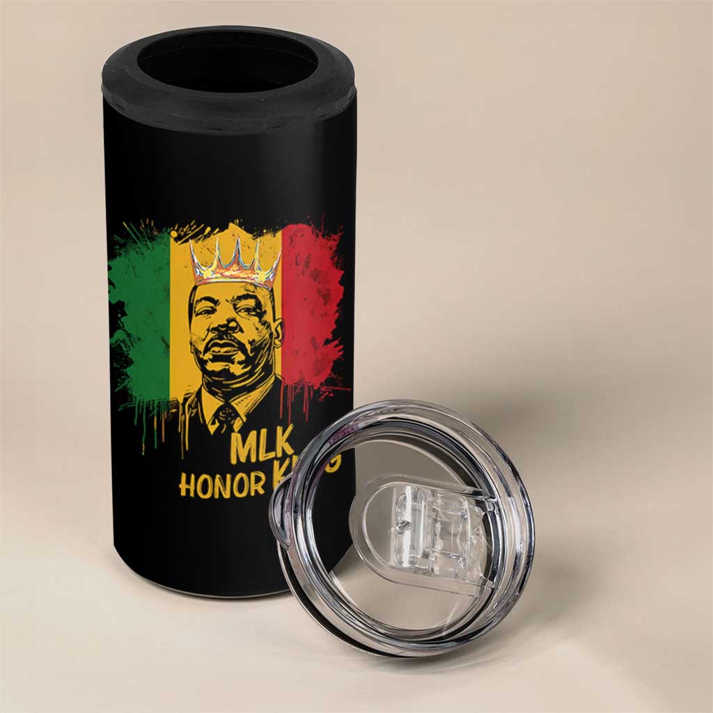 MLK 4 in 1 Can Cooler Tumbler Honor King Civil Rights Leader Black History Month - Wonder Print Shop