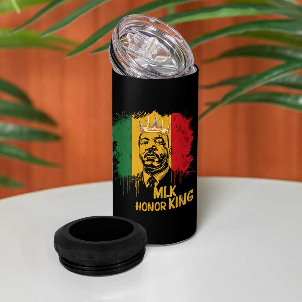 MLK 4 in 1 Can Cooler Tumbler Honor King Civil Rights Leader Black History Month - Wonder Print Shop