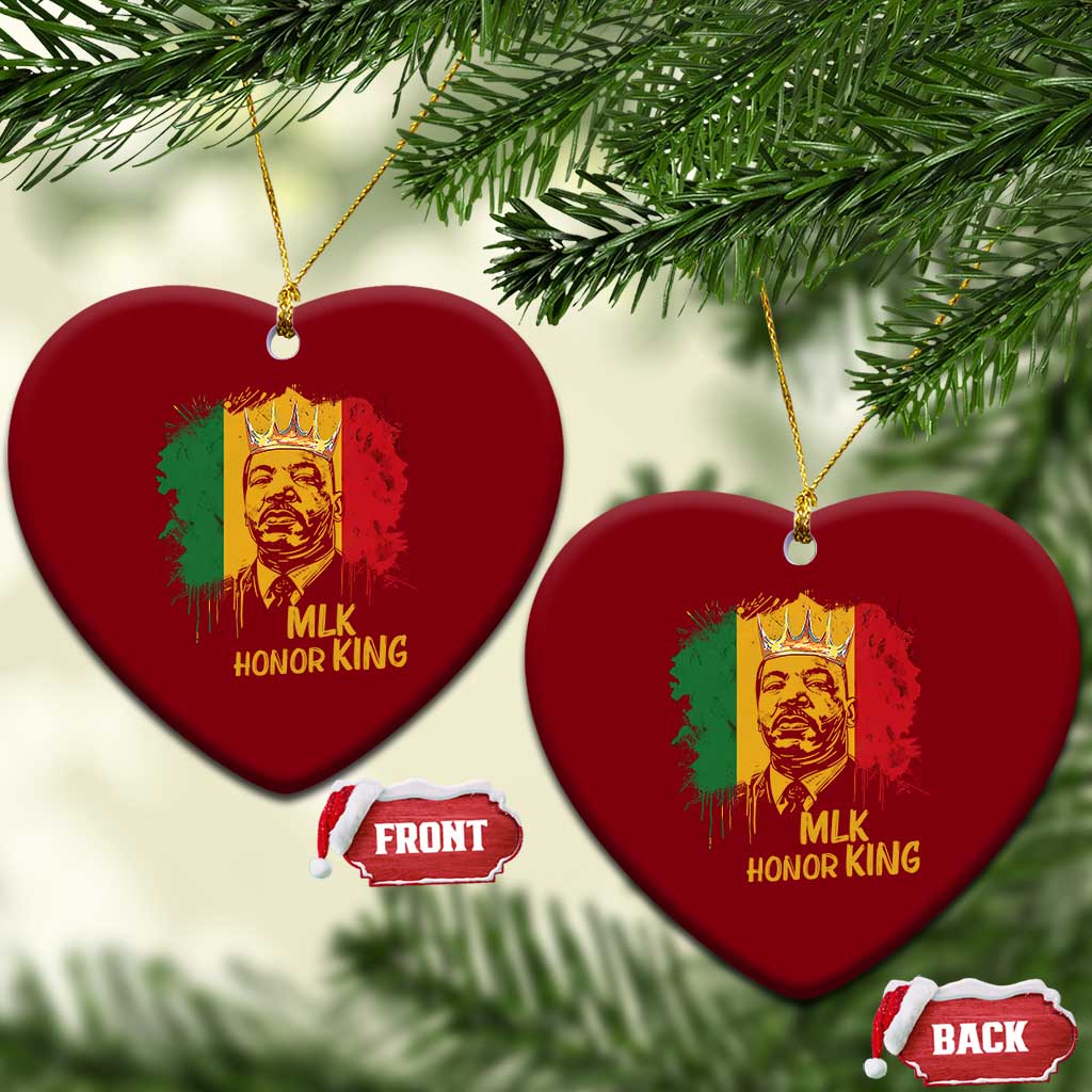 MLK Ceramic Ornament Honor King Civil Rights Leader Black History Month - Wonder Print Shop