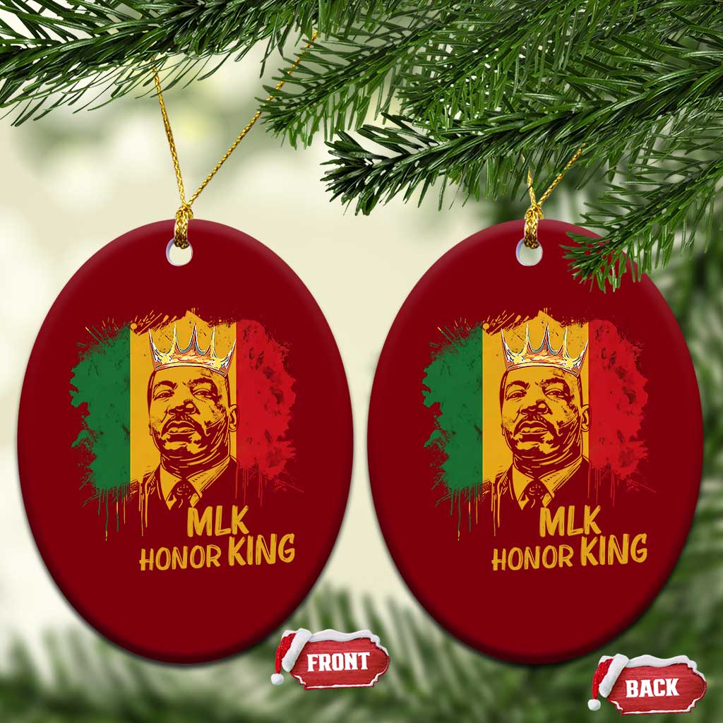 MLK Ceramic Ornament Honor King Civil Rights Leader Black History Month - Wonder Print Shop