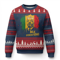 MLK Ugly Christmas Sweater Honor King Civil Rights Leader Black History Month - Wonder Print Shop