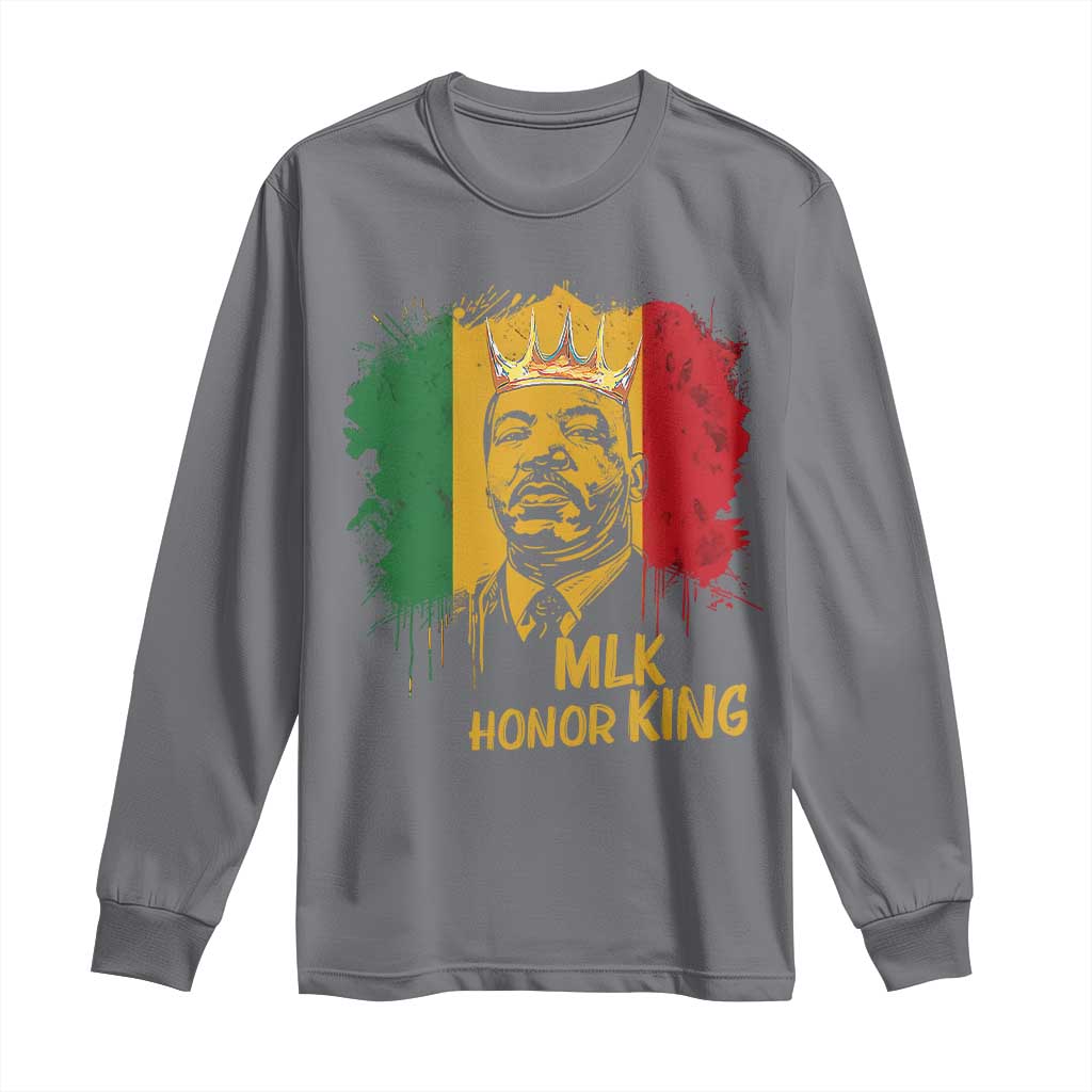 MLK Long Sleeve Shirt Honor King Civil Rights Leader Black History Month - Wonder Print Shop