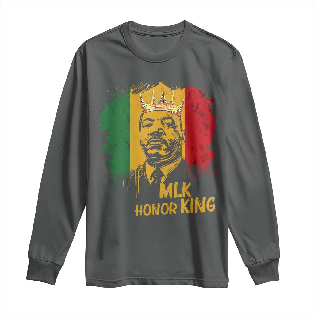 MLK Long Sleeve Shirt Honor King Civil Rights Leader Black History Month - Wonder Print Shop