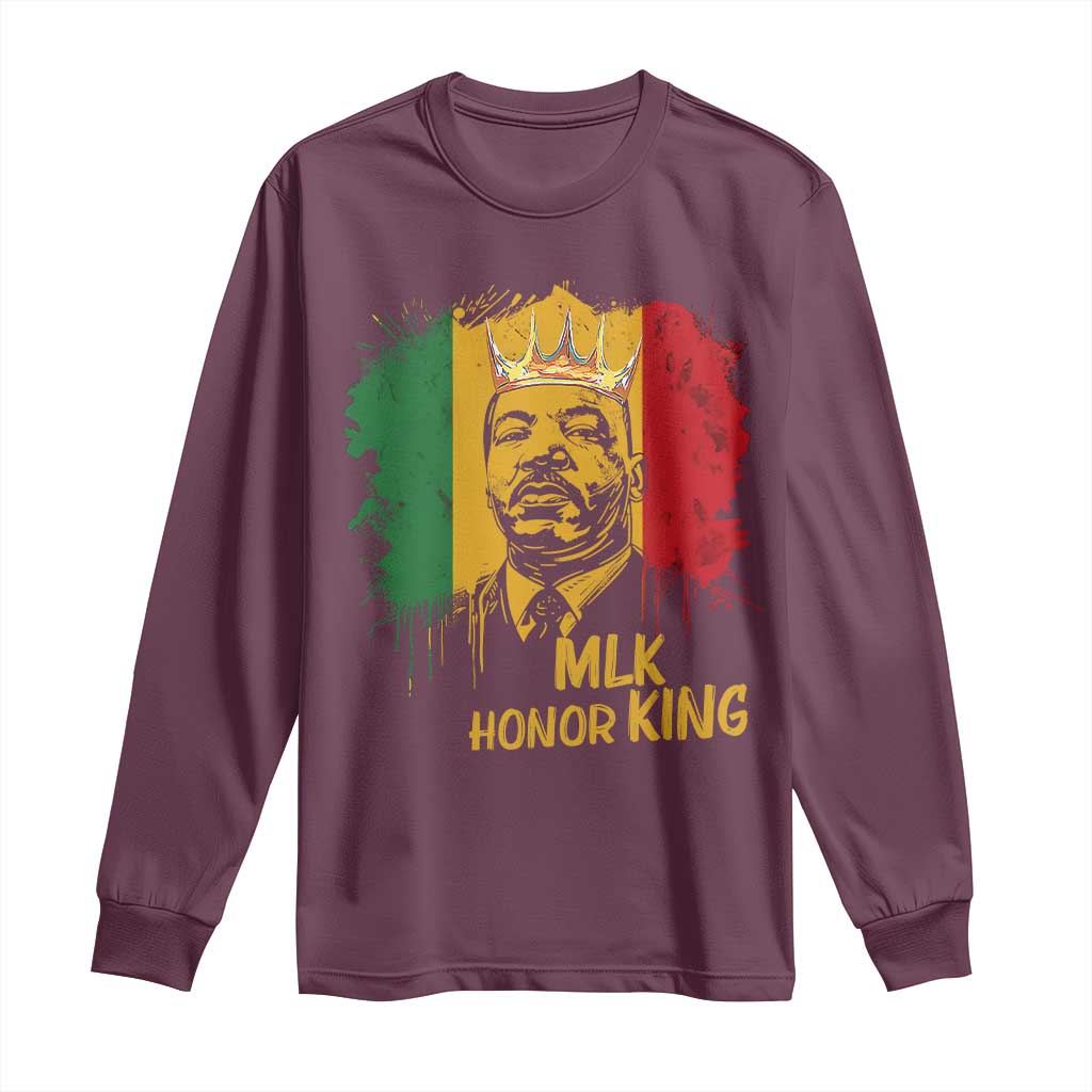 MLK Long Sleeve Shirt Honor King Civil Rights Leader Black History Month - Wonder Print Shop