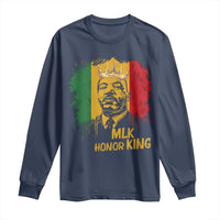 MLK Long Sleeve Shirt Honor King Civil Rights Leader Black History Month - Wonder Print Shop