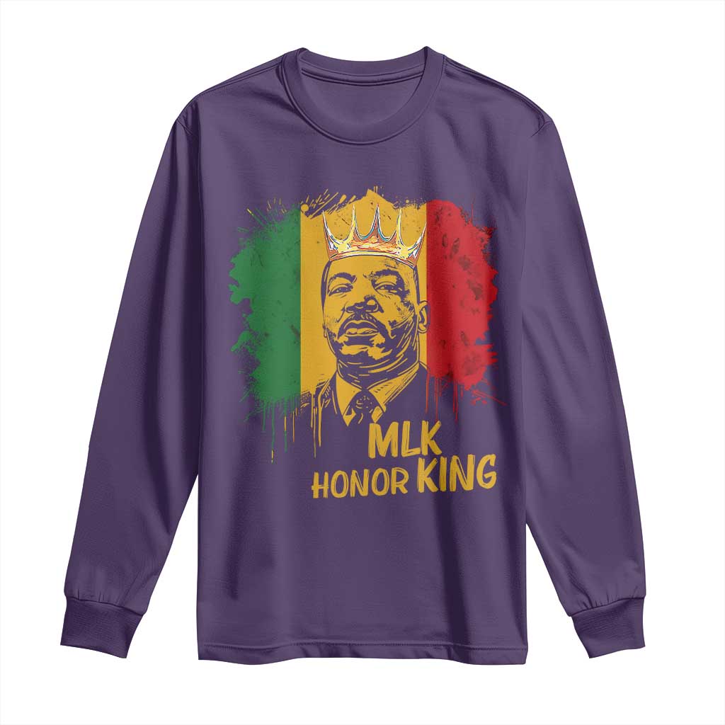 MLK Long Sleeve Shirt Honor King Civil Rights Leader Black History Month - Wonder Print Shop