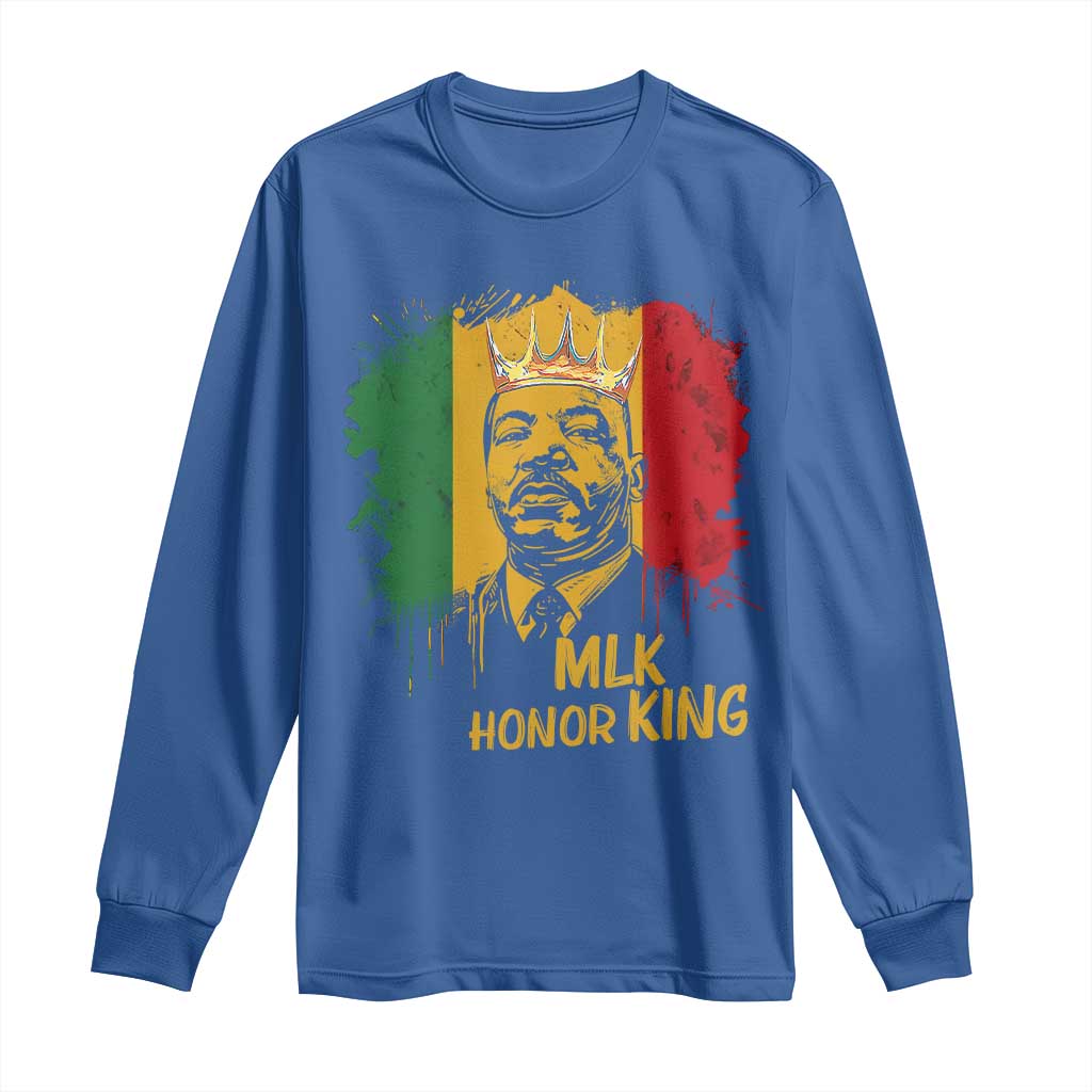 MLK Long Sleeve Shirt Honor King Civil Rights Leader Black History Month - Wonder Print Shop